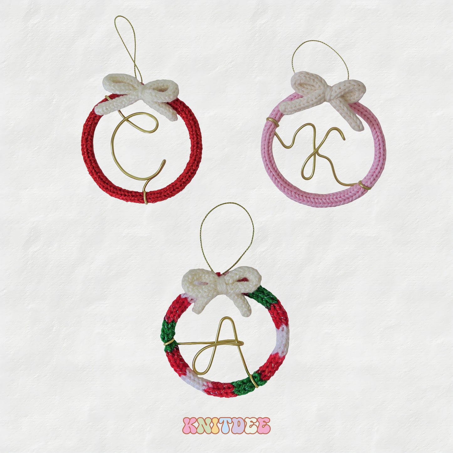 INITIAL BAUBLE CHRISTMAS ORNAMENT