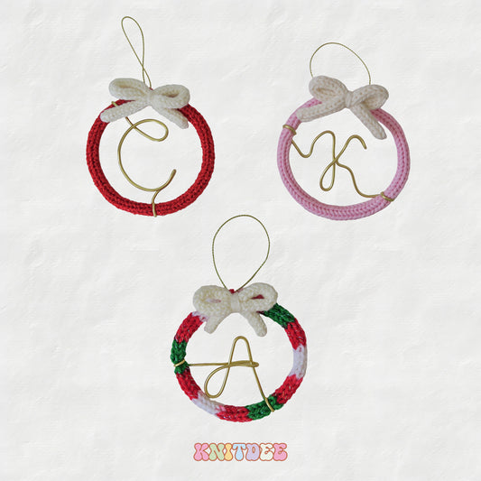 INITIAL BAUBLE CHRISTMAS ORNAMENT